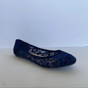 Zigisoho Ballet Flat Shoes Navy Blue Size 8